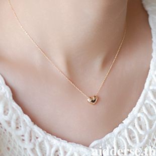 aidderse.th Fashion Elegant Sweet Short Heart Necklace-