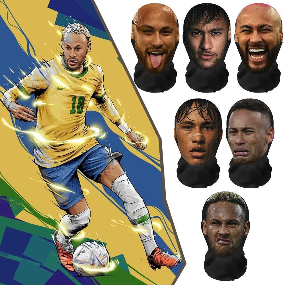หน้ากากหมวกไม่มีรอยต่อ Neymar Ronaldo Kanye Balaclava หมวกสําหรับแฟน Footbal O5n6