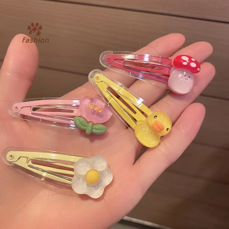 [แฟชั่น] 2 ชิ้นน่ารักโปร่งใสดอกไม้เห็ดการ์ตูน BB สําหรับผู้หญิงสาวแฟชั่นเครื่องประดับผมของขวัญ {TH}