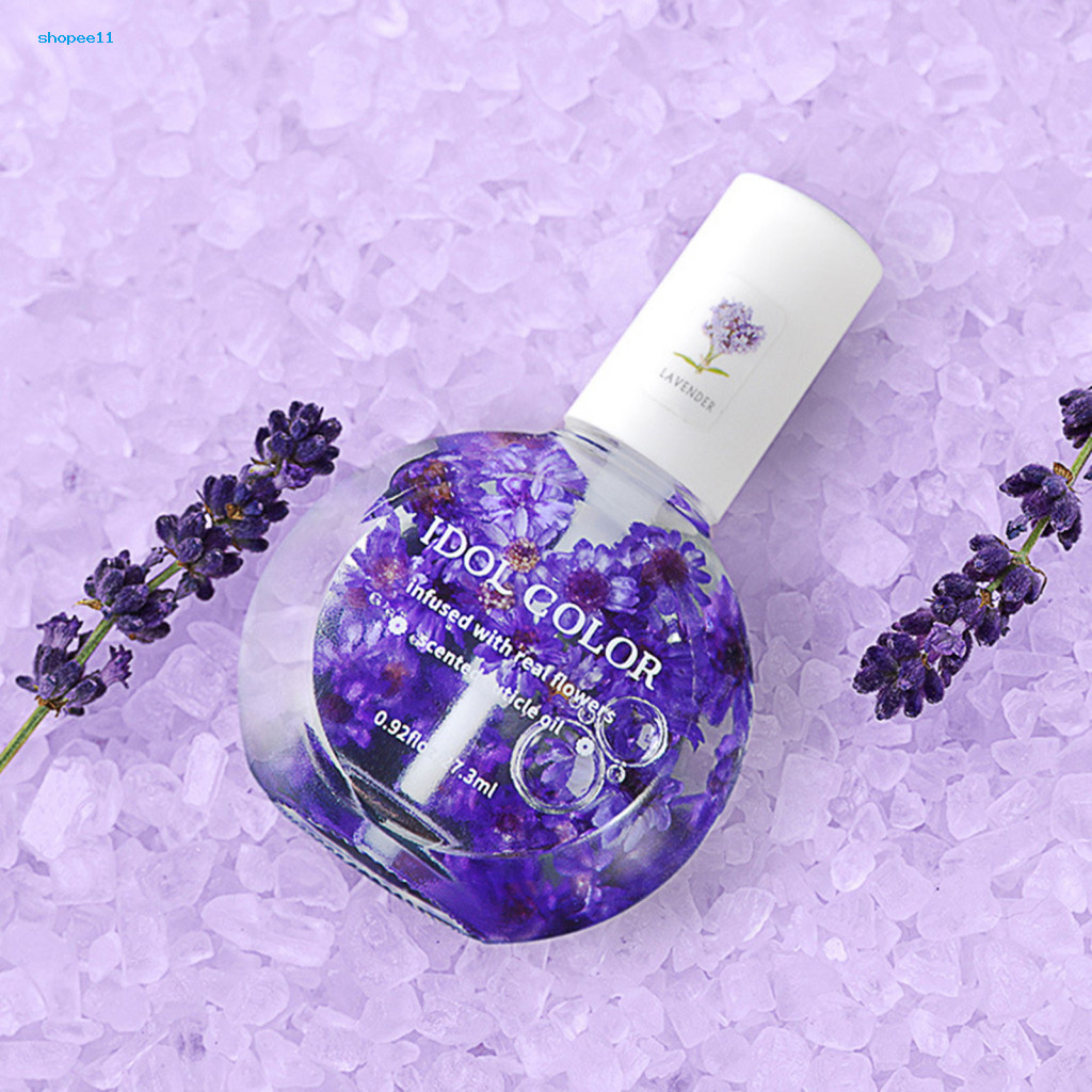 Jo Natural Nail Care Oil ยาทาเล็บและเสริมสร้างน้ํามันเล็บดอกไม้พร้อมสารสกัดจากดอกไม้แห้งสําหรับเล็บแข็งแรง Moisturizing Treatment พร้อมเจลโปแลนด์ Cuticle Care