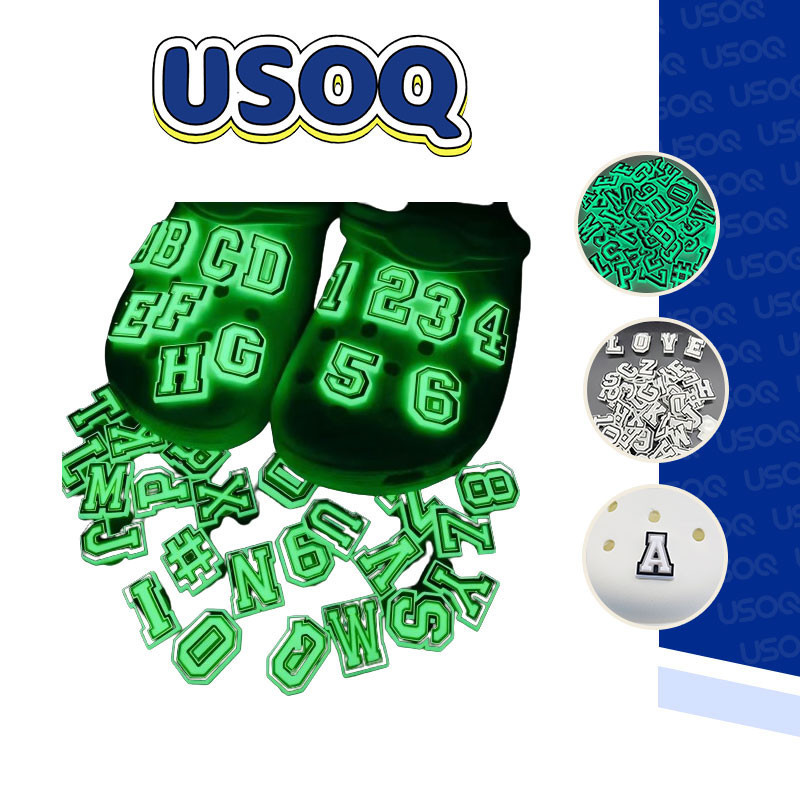 Usoq Shoe Charm Jibbit for Crocs การ์ตูน Luminous letter Cave รองเท้าหัวเข็มขัด DIY อุปกรณ์เสริม  Ch