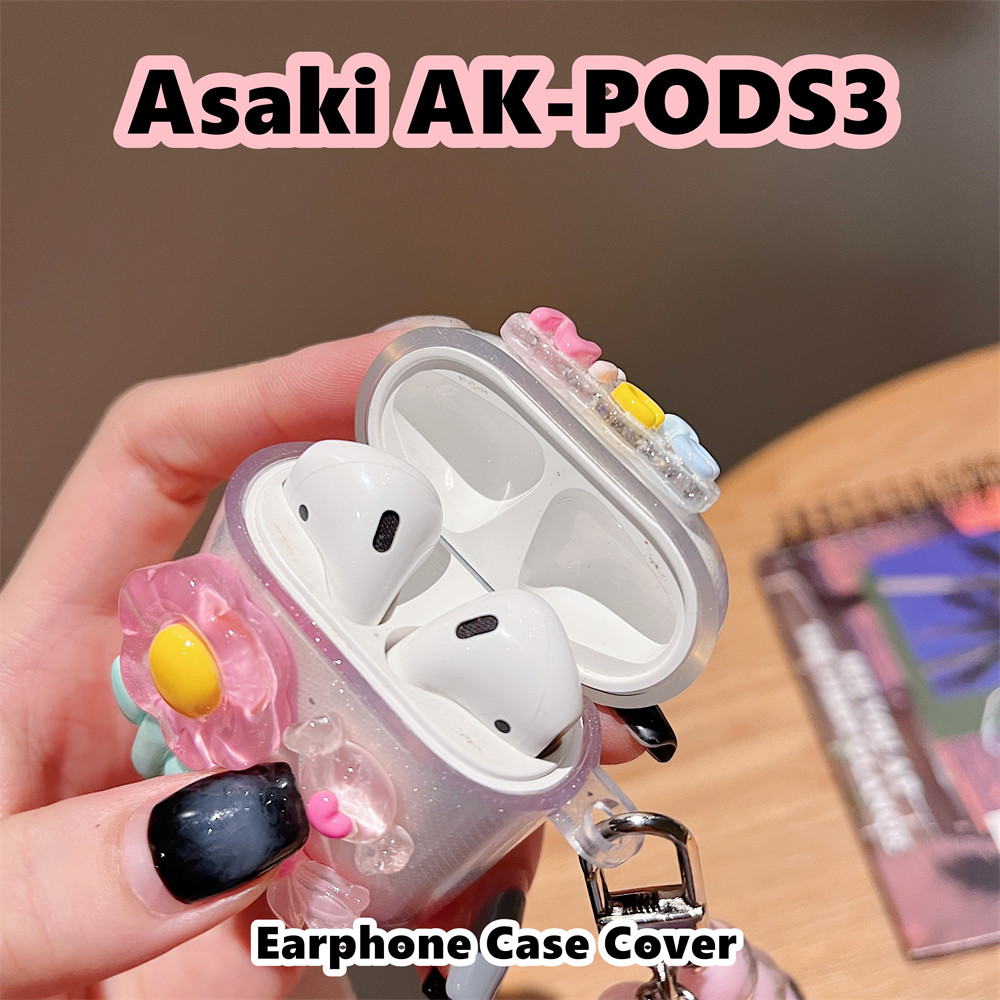 【Case Home】นําไปใช้กับ Asaki AK-PODS3 เคส Case เคสหูฟัง DIY การ์ตูนน้ําเย็น ซิลิโคนนุ่ม เคส เคสหูฟัง