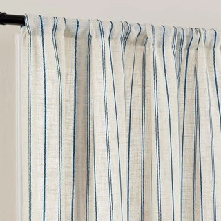 Retro ผ้าลินินธรรมชาติผสม Sheer Tie Up บอลลูนผ้าม่านสีฟ้ารูปแบบแนวตั้งชั้นยกโรมัน Blind Farmhouse Deisgn Boho ผ้าม่านสําหรับหน้าต่างขนาดเล็ก Cafe Rod กระเป๋า