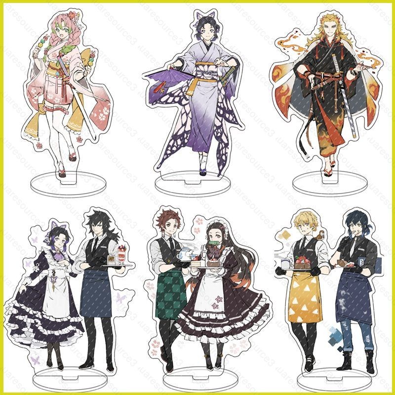 Sq3 Anime Demon Slayer อะคริลิครูปของเล่น Kimetsu ไม่มี Yaiba ผู้ถือแผ่นคอลเลกชันตกแต่งโต๊ะของขวัญ