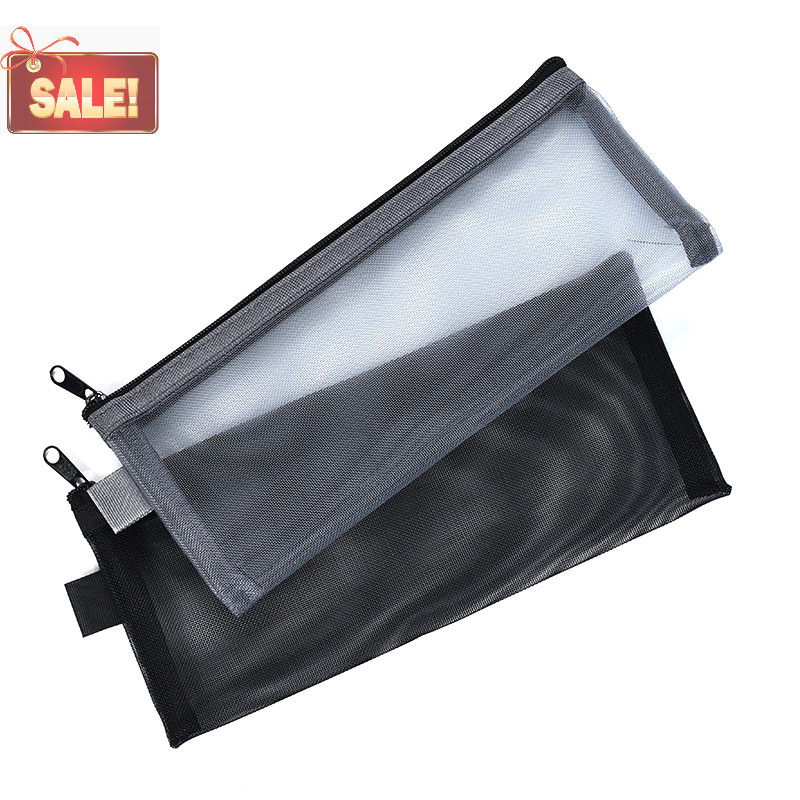 Bl 1 PC โปร่งใสตาข่ายดินสอสํานักงานนักเรียนปากกากระเป๋าปากกากล่อง Bill Storage กระเป๋า A