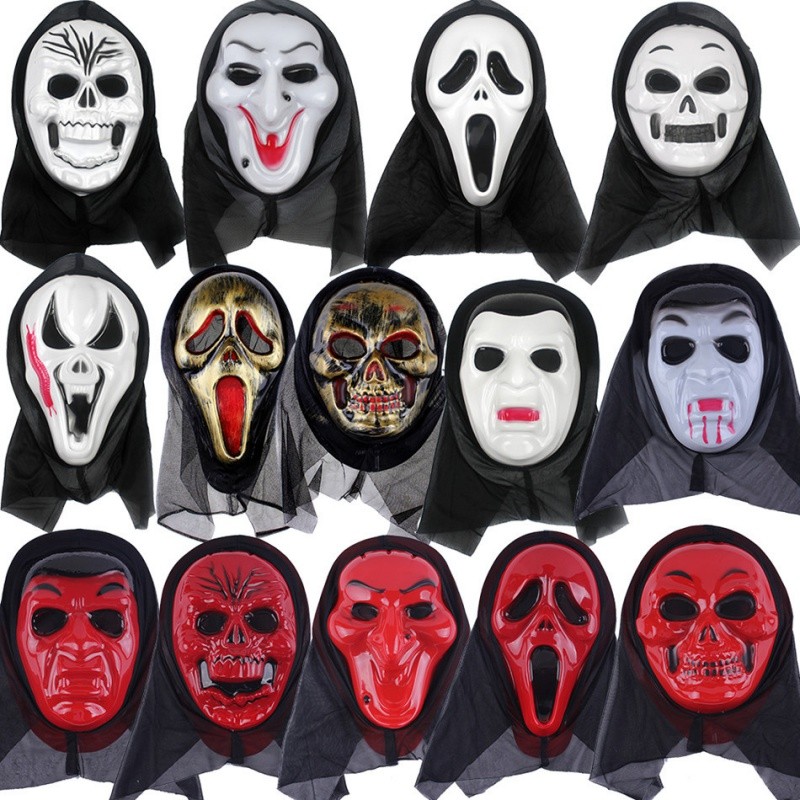 หน้ากากฮาโลวีน Ghost Festival Masquerade PARTY สยองขวัญ scary Skull Full Face Screaming Mask