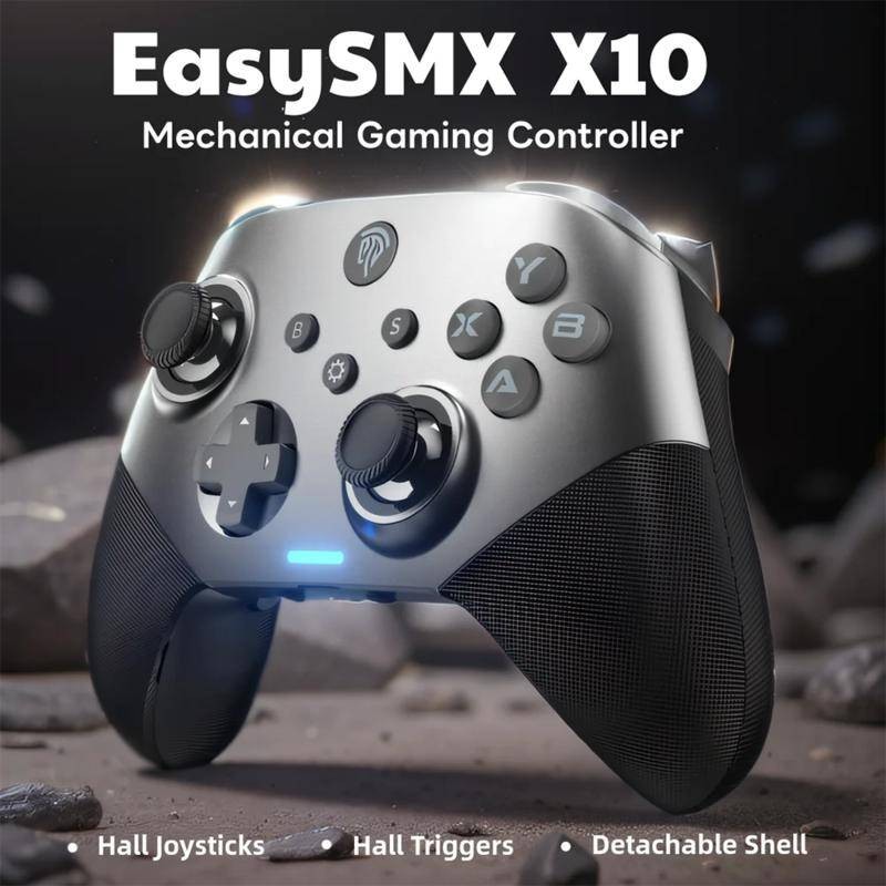 EASYSMX ตัวควบคุมเกมไททัน|Sasysmx X10 คอนโทรลเลอร์เล่นเกมไร้สาย - หลายแพลตฟอร์ม เปลือกแม่เหล็ก เอฟเฟกต์ฮอลล์