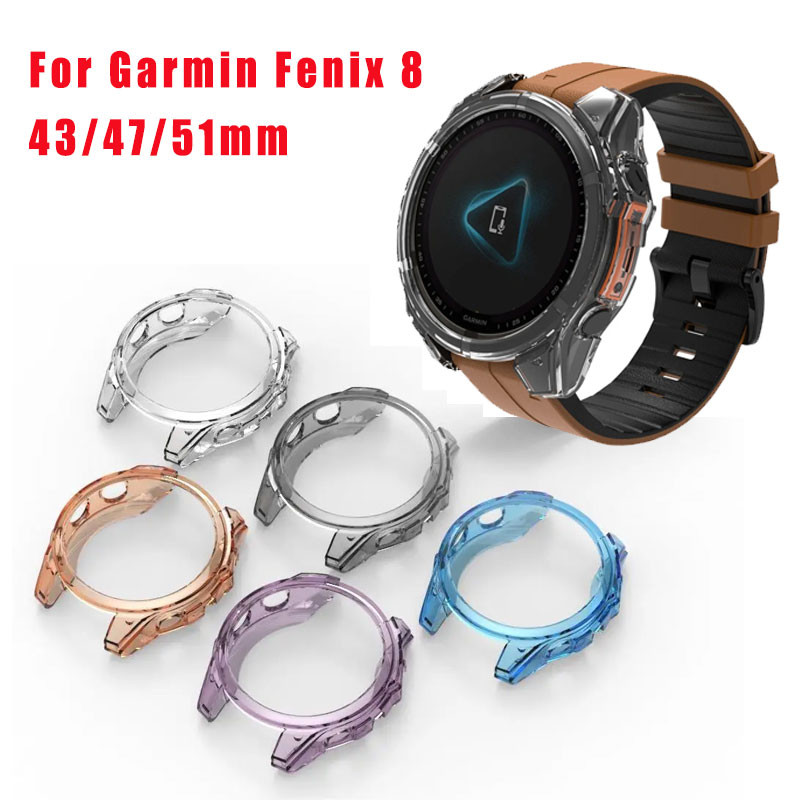 กรณีtpuสําหรับgarmin Fenix 8 43 มม.47 มม.51 มม.ป้องกันSamrtสายนาฬิกาFenix8 ฝาครอบกันชนผิวอุปกรณ์เสริ