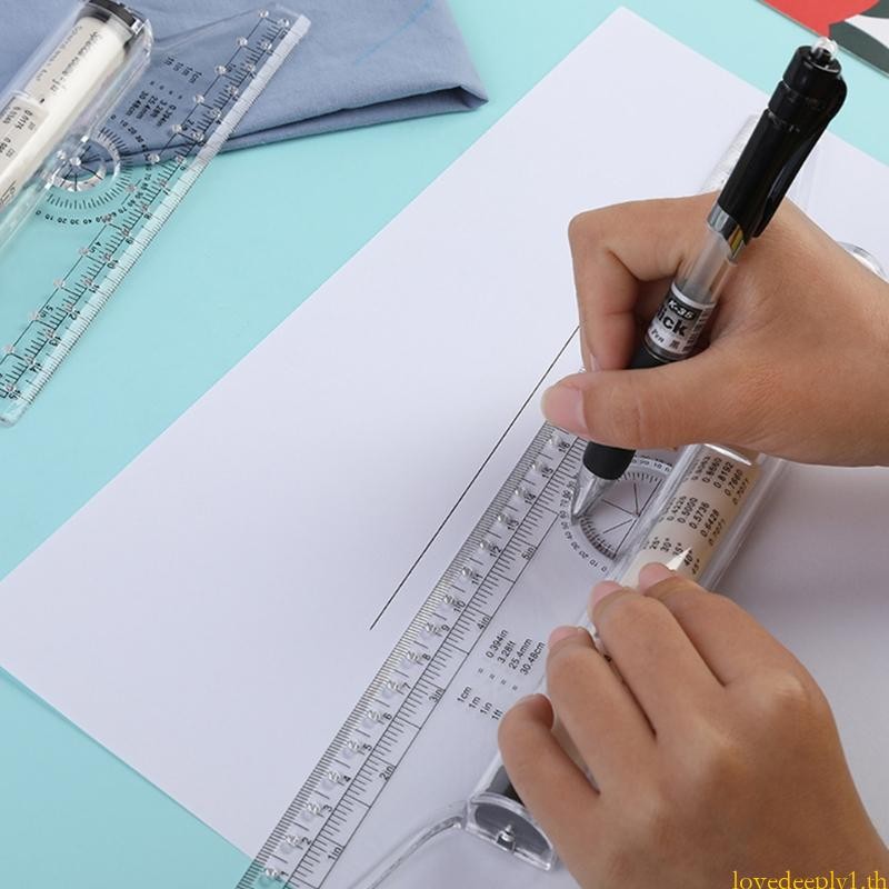 Love Roll Ruler ไม้บรรทัดขนาน Balancing Scale Drawing Rolling เครื่องมือวัดเครื่องมือ