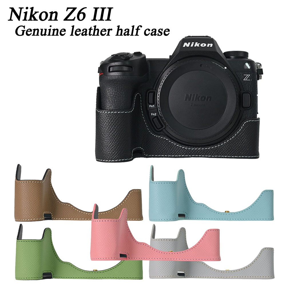 กระเป๋ากล้องหนัง Nikon Z6 III ครึ่ง Boray กระเป๋ากล้องหนังแท้สําหรับ Nikon Z6 III