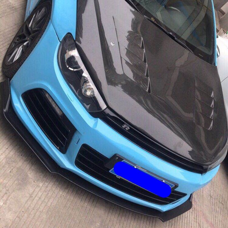 เหมาะสําหรับ Scirocco ด้านหน้าพลั่ว refit สปอยเลอร์ริมฝีปากด้านหน้าเซอร์ราวด์ด้านหน้าขนาดบวกขอบกันชนรอบทิศทาง