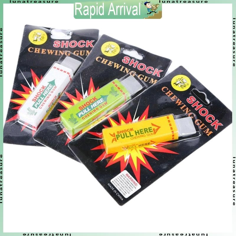 Lun ไฟฟ้า Shock Gum ของเล่น 3 ชิ้นฮาโลวีนวันตกแต่งตลกแปลก Gag ของเล่น