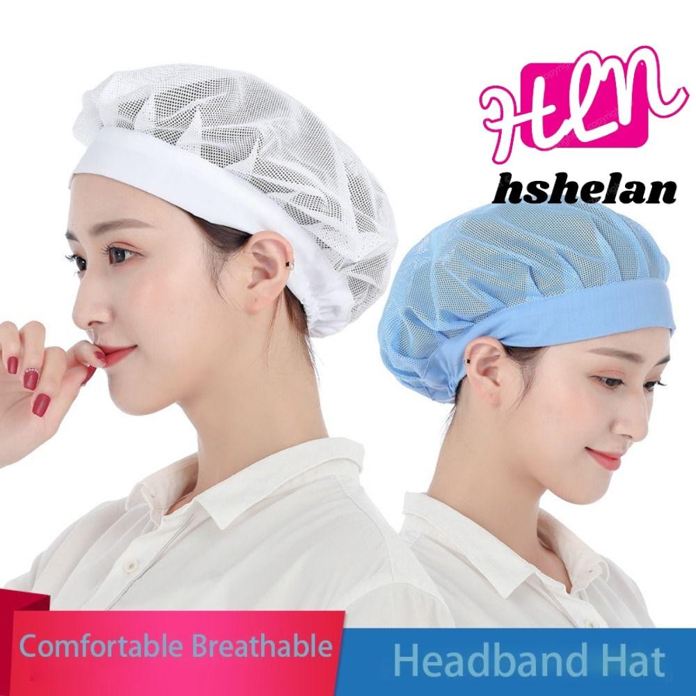 หมวกเชฟ HHSHELAN, ตาข่ายคลุมผมให้บริการอาหาร, หมวกแม่ครัว, ที่คาดผมทํางานเก๋ๆที่มัดผมทําอาหาร หมวกอนามัยสําหรับจัดเลี้ยง