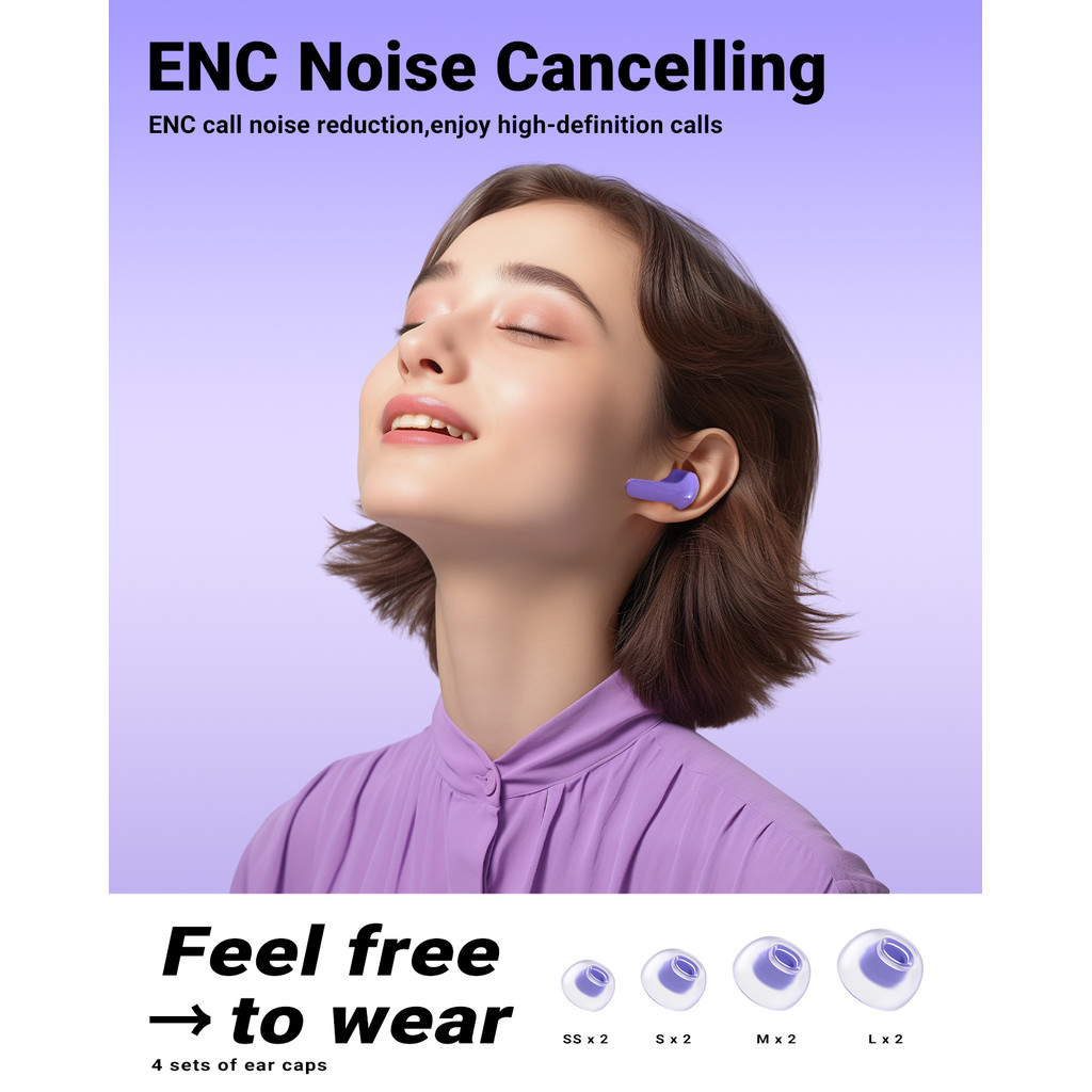 Acefast T9 TWS หูฟังไร้สายบลูทูธ 5.3 หูฟังกีฬาชุดหูฟังไฮไฟ AI โทรเสียงรบกวนหูฟังเบสสําหรับ iphone 15 14