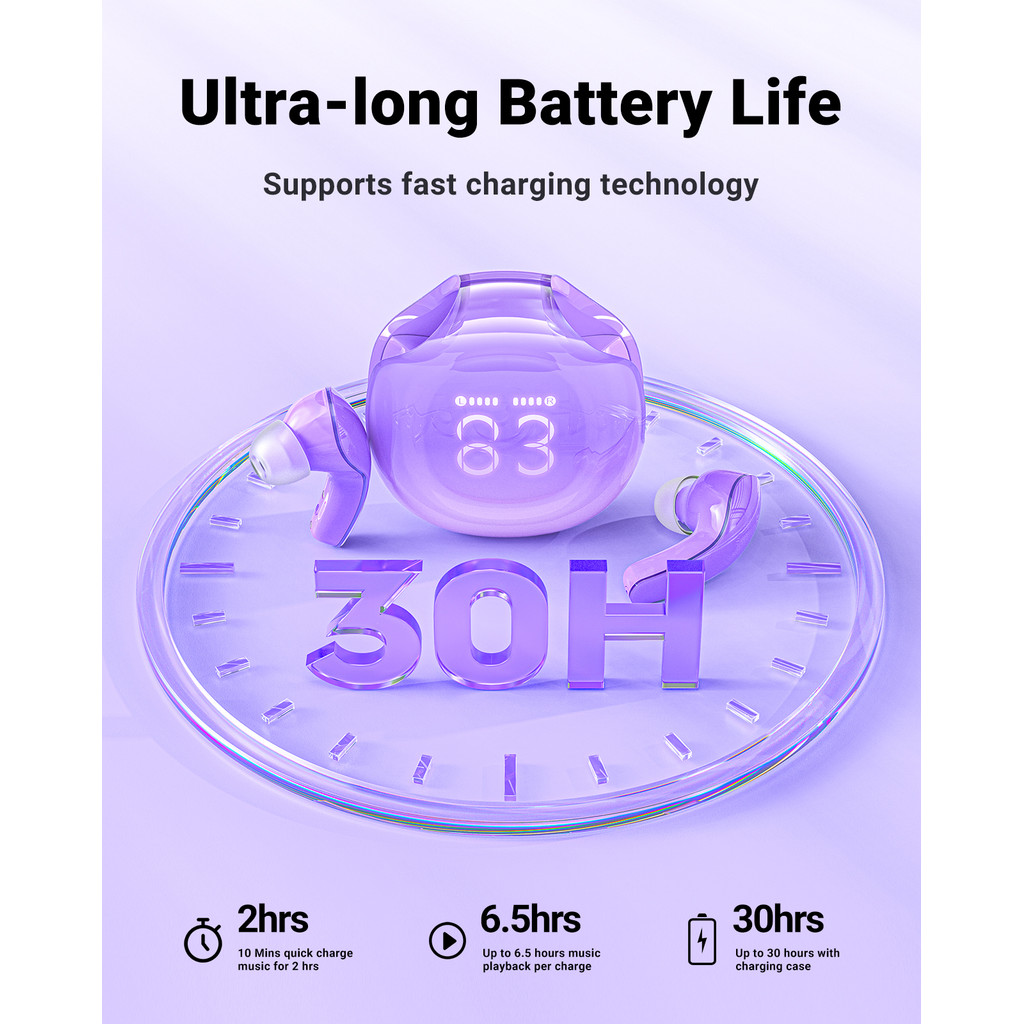 Acefast T9 TWS หูฟังไร้สายบลูทูธ 5.3 หูฟังกีฬาชุดหูฟังไฮไฟ AI โทรเสียงรบกวนหูฟังเบสสําหรับ iphone 15 14