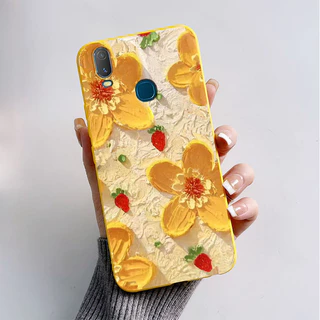 สําหรับvivo Y11 2019 Y12 Y15 Y17 1904 เคสโทรศัพท์TPUซิลิโคนสวยผีเสื้อทาสีปลอกสําหรับVivo Y11 1906 Softกันชน