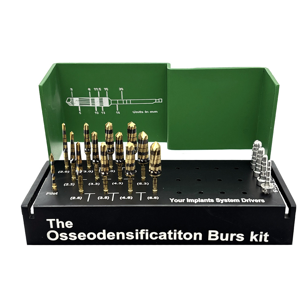 ชุดทันตกรรม Osseodensification Bur ตําแหน่งเจาะ Bit Maxillary ยกเจาะเครื่องมือทันตกรรม 17 ชิ้น/เซ็ต
