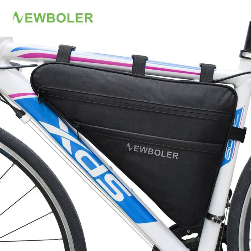NEWBOLER Large Bicycle Triangle Bag Bike Frame Front Tube Bag Waterproof Cycling Bag Pannier Ebike T