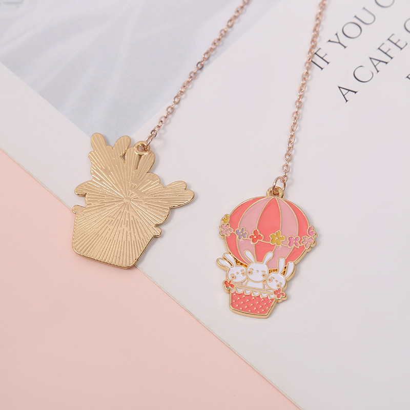 ที่คั่นหนังสือโลหะสัตว์น่ารัก 1 ชิ้น, ที่คั่นหนังสือกระต่ายสร้างสรรค์, เครื่องเขียน, อุปกรณ์การเรียน - รูปที่ 4