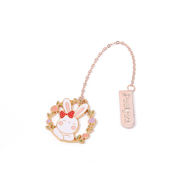 ที่คั่นหนังสือโลหะสัตว์น่ารัก 1 ชิ้น, ที่คั่นหนังสือกระต่ายสร้างสรรค์, เครื่องเขียน, อุปกรณ์การเรียน - รูปที่ 5