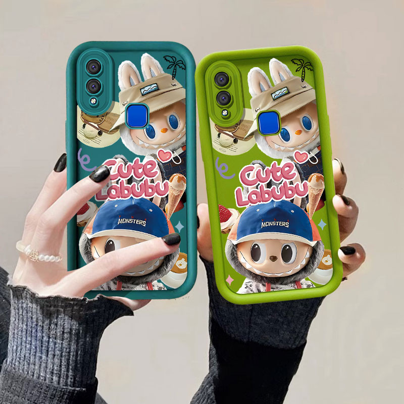 Labubu ในมอนสเตอร์หมวกสําหรับ VIVO Y03 Y22 Y22S Y27 Y28 Y31 Y35 Y36 Y52 Y75S Y66 Y67 Y65 Y71 Y71i Y7