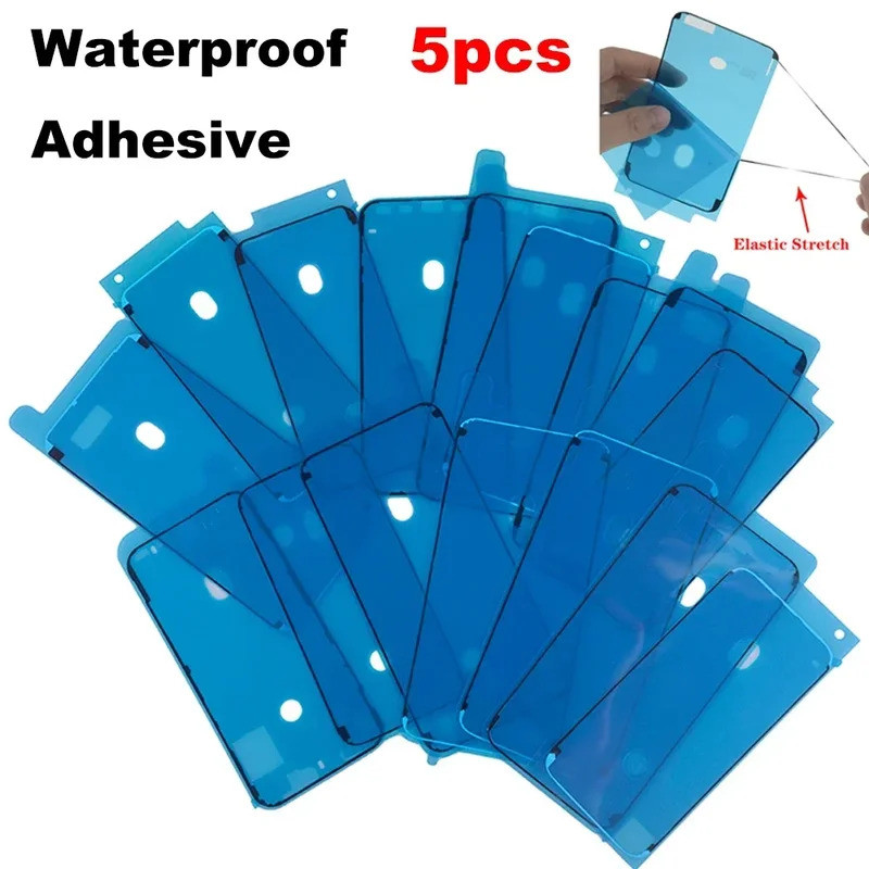 5pcs สติกเกอร์กันน้ำสำหรับ iPhone 6S 7 8 PLUS x XR XS 11 12 PRO MAX 3M ซีลกาวหน้าจอ LCD กรอบเทปกาวอะไหล่ซ่อม