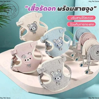 สายจูงรูปหมีน้อยสำหรับสัตว์เลี้ยง แมว กระต่าย หมา ใช้ได้，สายจูงและสายจูงแมวน่ารัก ชุดสำหรับลูกแมวลูกสุนัขขนาดเล็ก