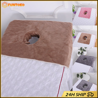 ร้านอยู่ที่ไทย ผ้าปูเตียงนวดหน้า ขนาด 80*40ซม.ผ้าหนา พร้อมรู…