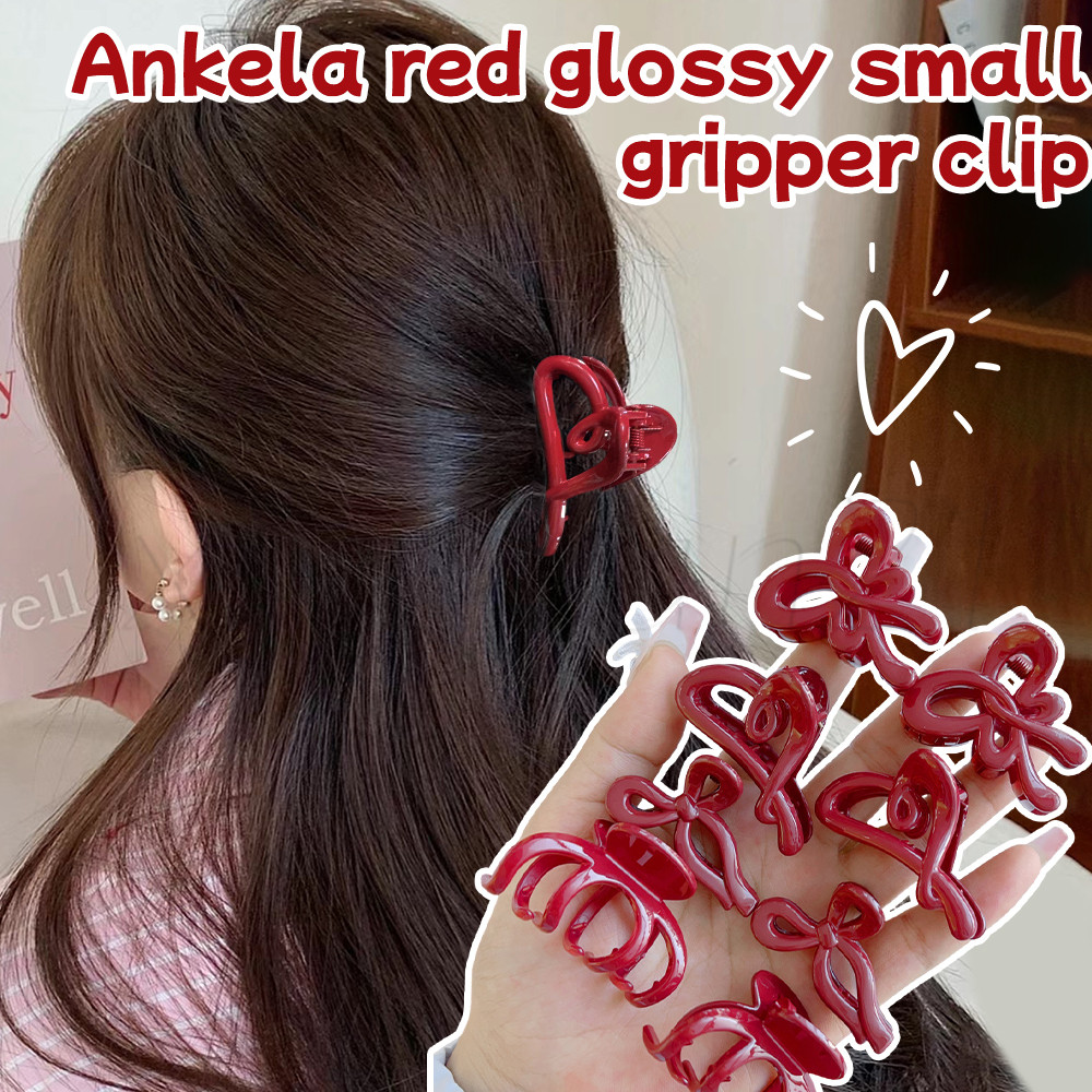 แฟชั่นเกาหลีหวานน่ารัก-มินิหัวใจกุทัณฑ์ผมกรงเล็บ-ผมหางม้าสูงคงที่คลิป-ผู้หญิงสีแดงเจ้าหญิงหัวคว้าคลิป-สาวด้านเรียบปิ่นปักผม-อุปกรณ์ผมที่เร