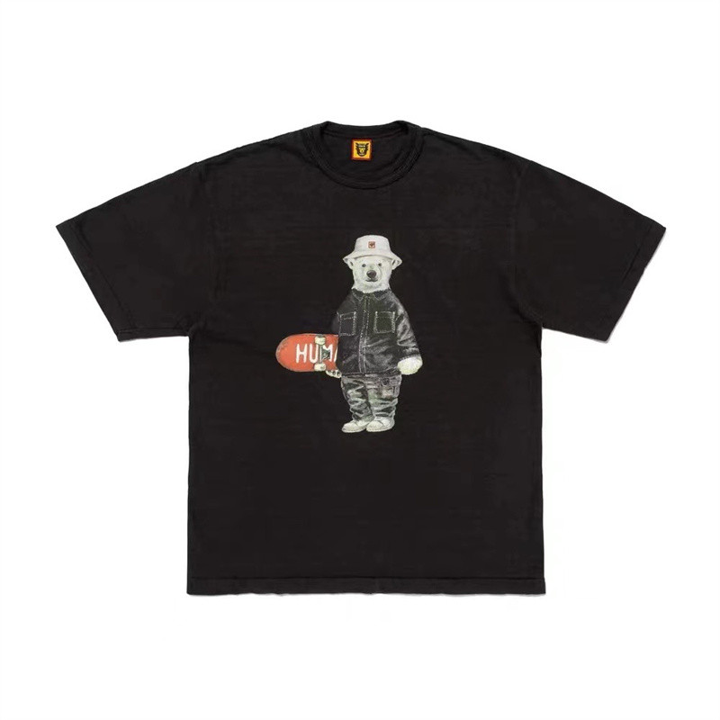 Street Trend ผู้ชายผู้หญิงผ้าฝ้ายเสื้อยืดสัตว์พิมพ์หน้าอก Plus ขนาด Unisex