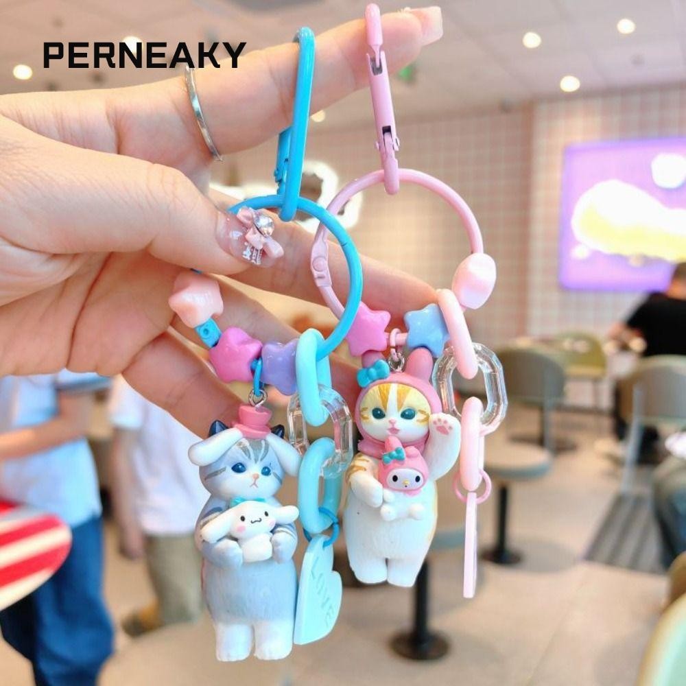 Perneaky พวงกุญแจ Sanrio, การ์ตูน Shark Cat Sanrio Shark Cat Pendant, พวงกุญแจรถ PVC