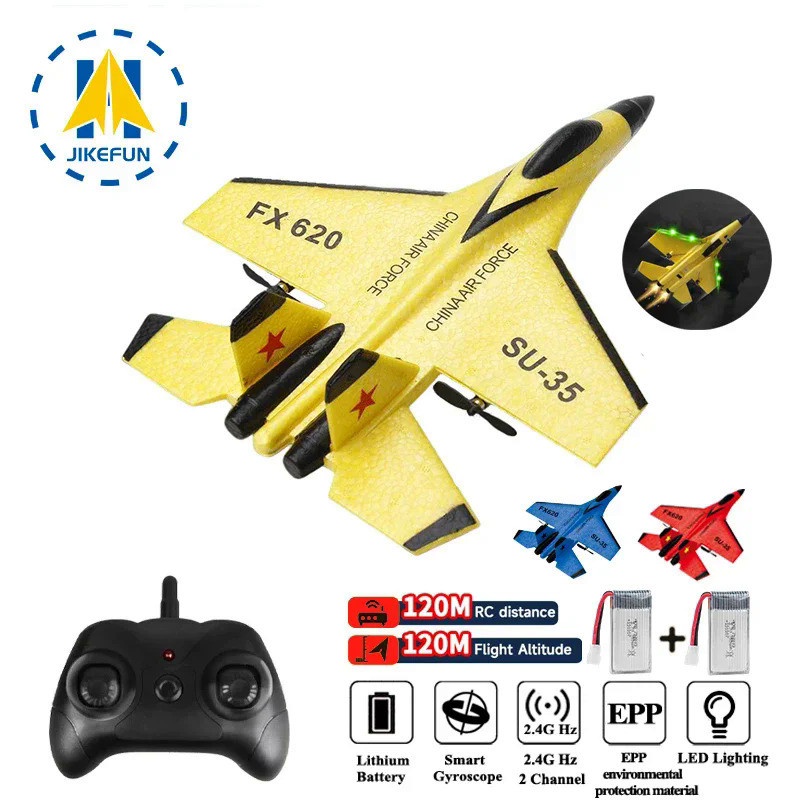 RC Foam Aircraft SU-35 Plane 2.4G Radio Control Glider Remote Control Fighter Plane Glider Airplane 