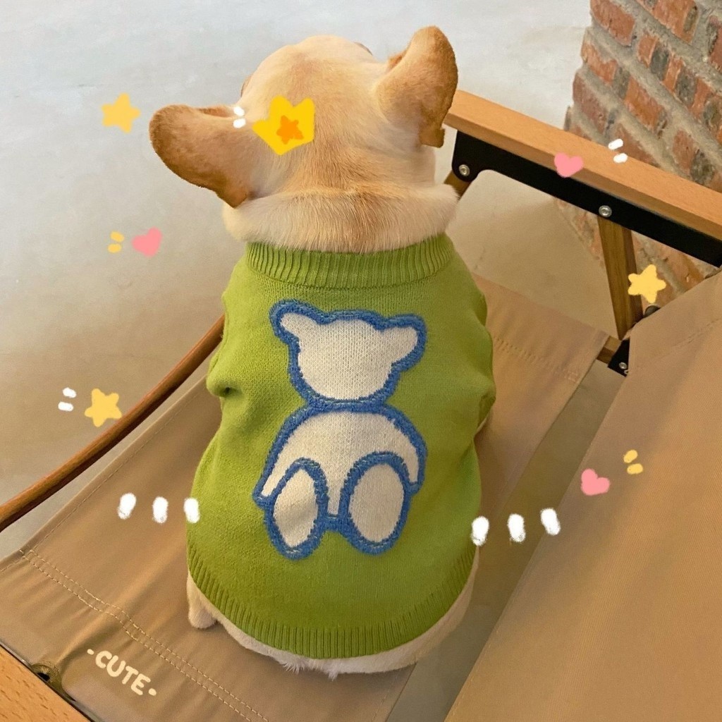 เท็ดดี้ลูกสุนัขฤดูใบไม้ร่วงฤดูหนาวแมวสุนัขแท็กเสื้อผ้าสุนัขอินเทรนด์เสื้อผ้าสุนัขสุนัข Bichon