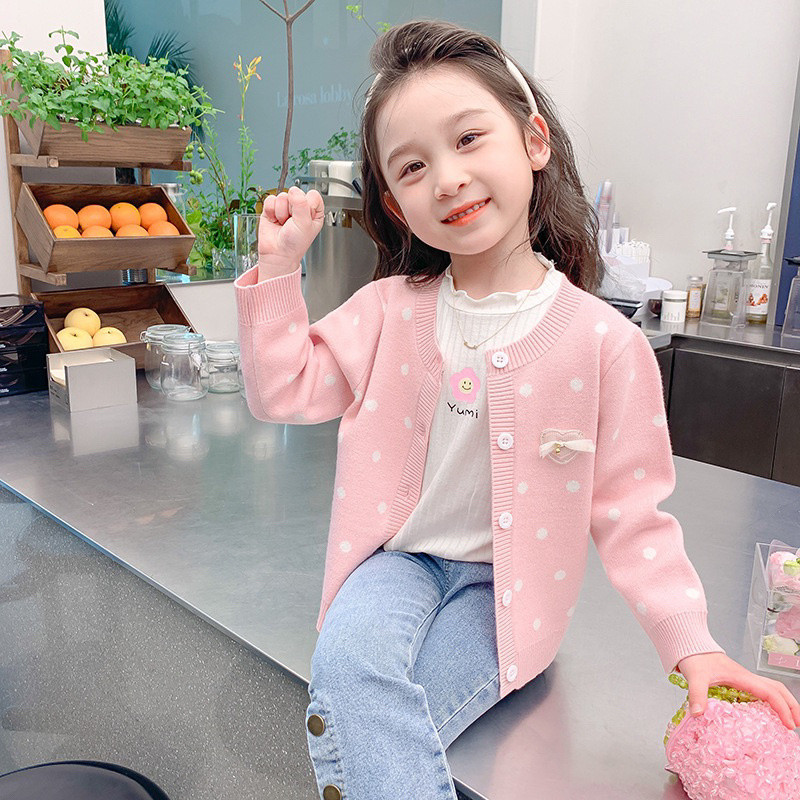 พร้อมส่ง เสื้อกันหนาวไหมพรมเด็ก สเวตเตอร์ งานดีน่ารักมาก เสื้อแฟชั่นเด็กผู้หญิง