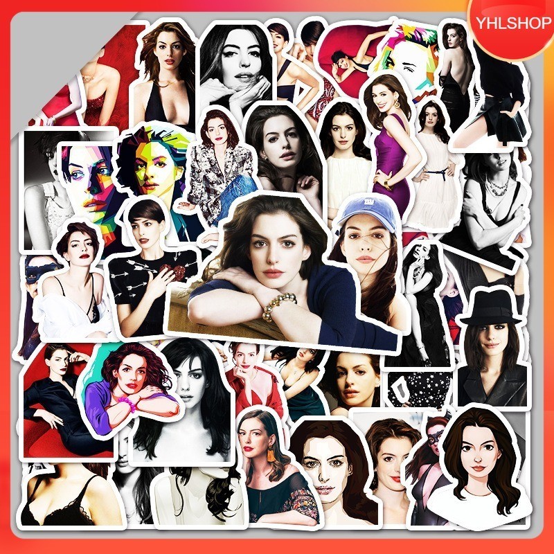50แบบ สติกเกอร์ ดารา แอนน์ แฮททาเวย์ actress Anne Hathaway superstar Sticker พร้อมส่ง