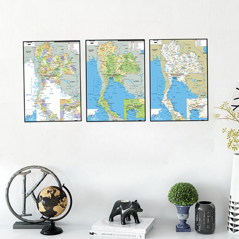 #good# Map-The Thailand Map in English | การเมือง/ภูมิศาสตร์/แผนที่ถนนตกแต่งผนังแขวนรูปภาพเดินทาง/ศึ