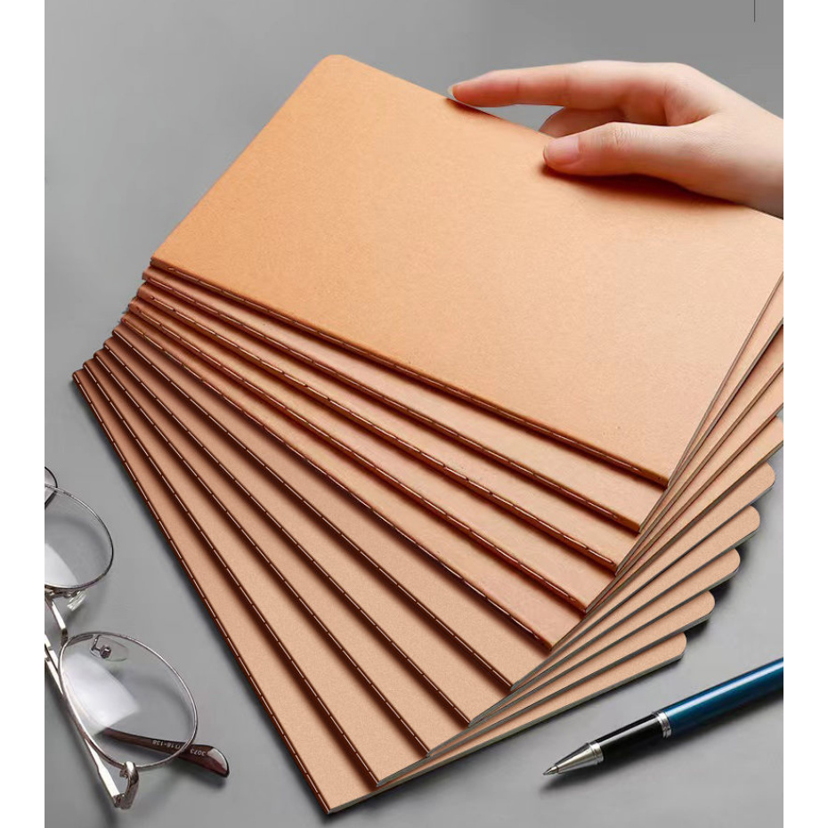 KOALA สมุดจด A5/16K โน้ตบุ๊คกระดาษคราฟท์ B5หนานักศึกษาหนังสือว่างเปล่าทรงสี่เหลี่ยมเส้นแนวนอนแบบย้อนยุคที่เรียบง่าย - รูปที่ 3