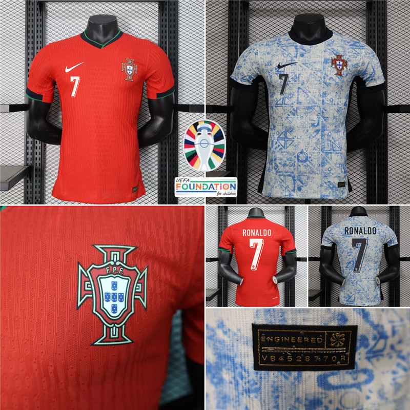 [Player Version] เสื้อเหย้าและเยือนโปรตุเกส 2024-25 Ronaldo No. 7 jersey S-XXL