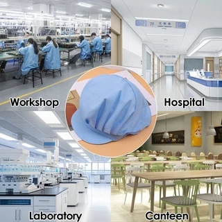 หมวกผ้า หมวกเชฟ หมวกคลุมผม สำหรับทำอาหาร งานโรงงาน สําหรับร้านอาหาร ครัว เบเกอรี่ พนักงานเสิร์ฟ หมวกทํางาน G2851