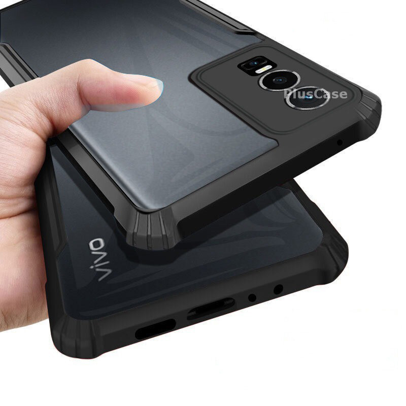 สําหรับvivo Y76 Y77 Y78 Y75 Y72 Y55 Y52 5Gอะคริลิคใสถุงลมนิรภัยเคสโทรศัพท์Hybridซิลิคอนกันชนกันกระแทก