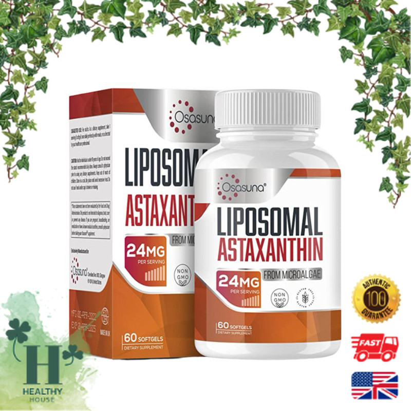 พร้อมส่ง Osasuna Liposomal Astaxanthin 24mg แอสตาแซนธิน 60 ซอฟท์เจล Maximum Absorption Antioxidant