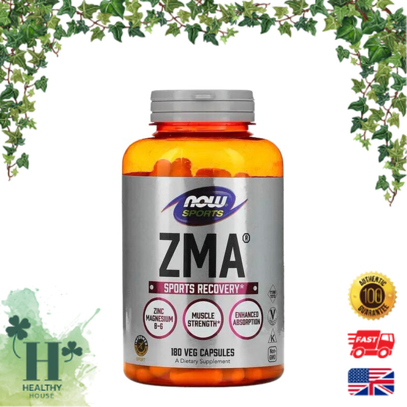 พร้อมส่ง NOW Foods Sports ZMA Sports Recovery 90 180  Veg Capsules ซีเอ็มเอ
