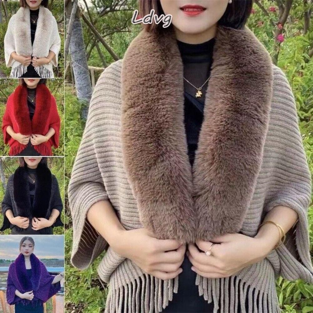 Ldvg ถักผ้าคลุมไหล่แต่งงานเสื้อคลุมชุดราตรีตุ๊กตาห่อ