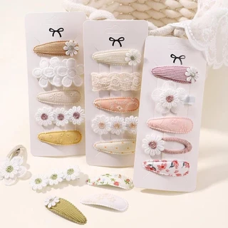 5 ชิ้น BB คลิปชุดสําหรับเด็กอุปกรณ์เสริมผมหวาน Printe Hairbangs กิ๊บติดผมเด็กทารก Barrette Ins สไตล์ Daisy Hairpin เครื่องประดับ