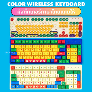 (รอ 7วัน) Wiggle Wireless Keyboard +แถมสติกเกอร์ภาษาไทย / คี…