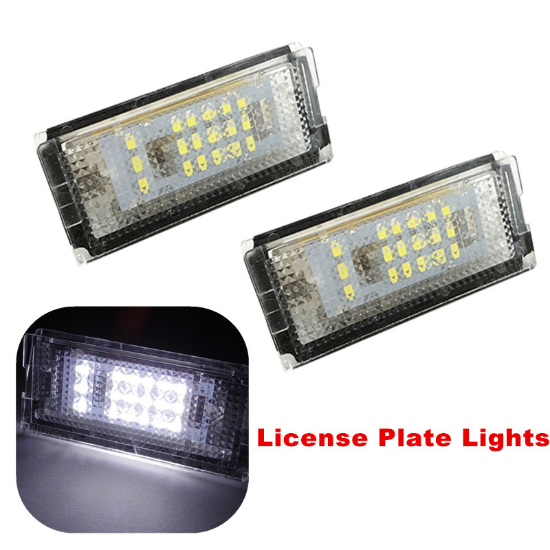คู่รถ 18 LED จํานวนป้ายทะเบียนไฟ 6000K สีขาวสําหรับ BMW E46 4D 4 ประตู 323i 325i 325xi 328i 330i 330