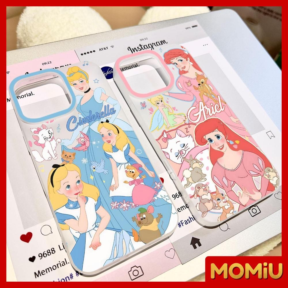 MOMiU - เคลือบด้าน TPU เข้ากันได้สำหรับ เคสไอโฟน11 เคส iphone 16 Pro Max 7Plus XR 12 13 14 15 เจ้าหญิงแสนสวย