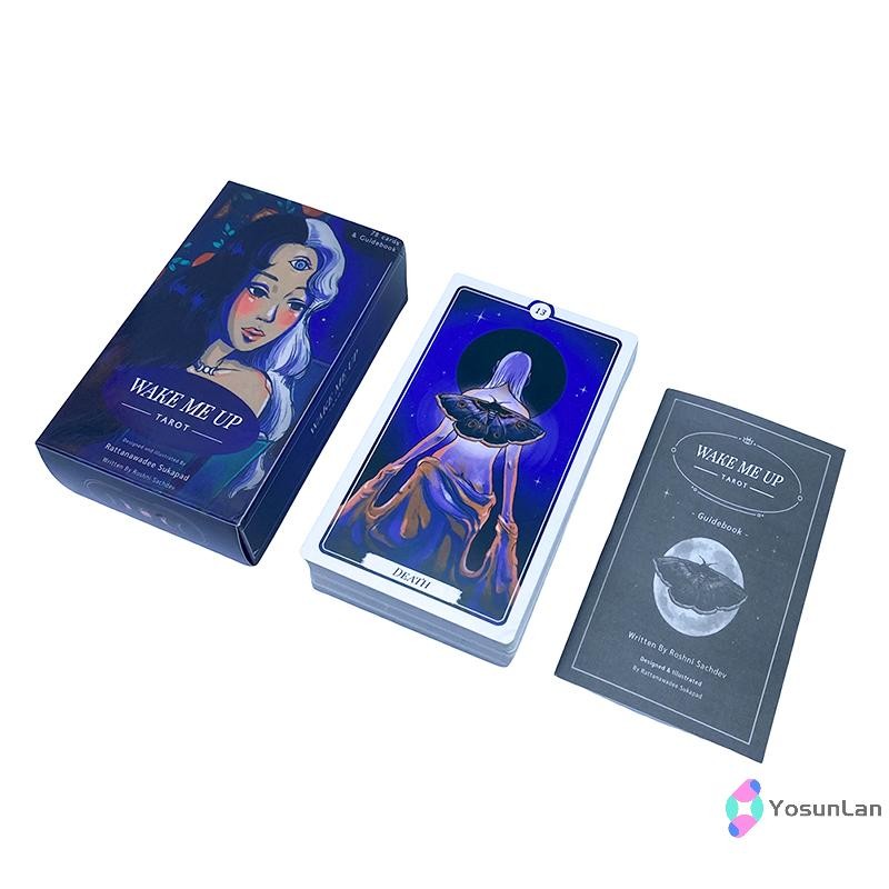YosunLan] 12*7 ซม.Wake Me Up Tarot Card Divination Prophecy Deck Family Party เกมกระดานเริ่มต้นการ์ด