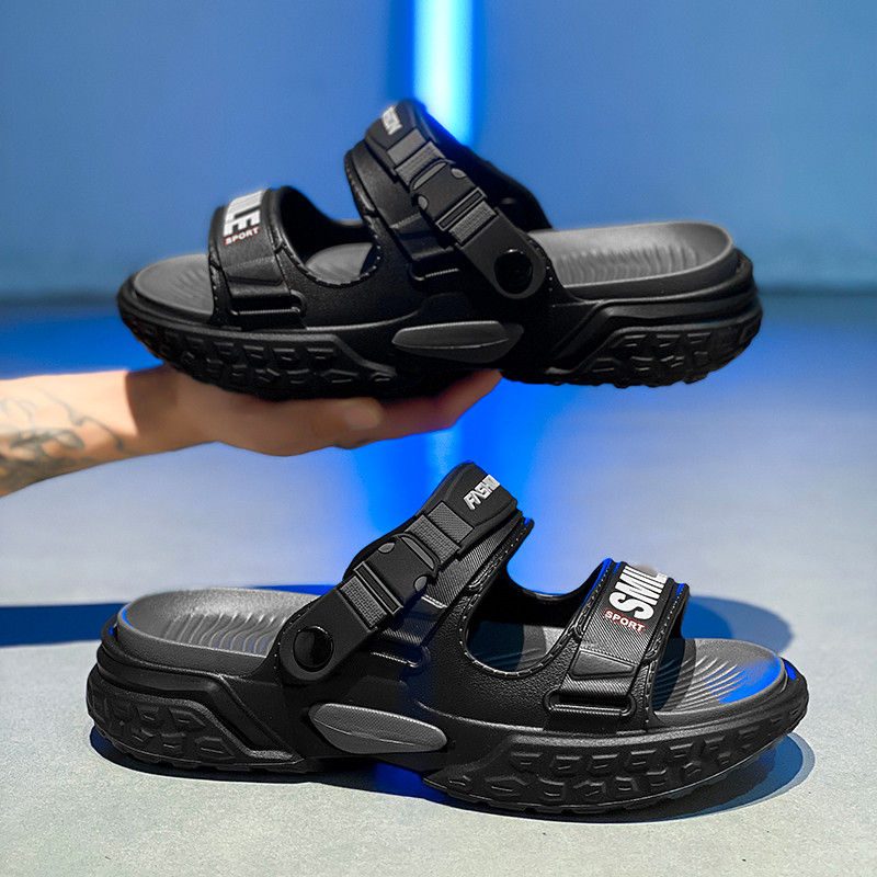 39-46 ฤดูร้อน EVA สองสวมรองเท้าแตะแฟชั่น All-Match รองเท้าผู้ชาย Casual Anti-Slip Beach Sand