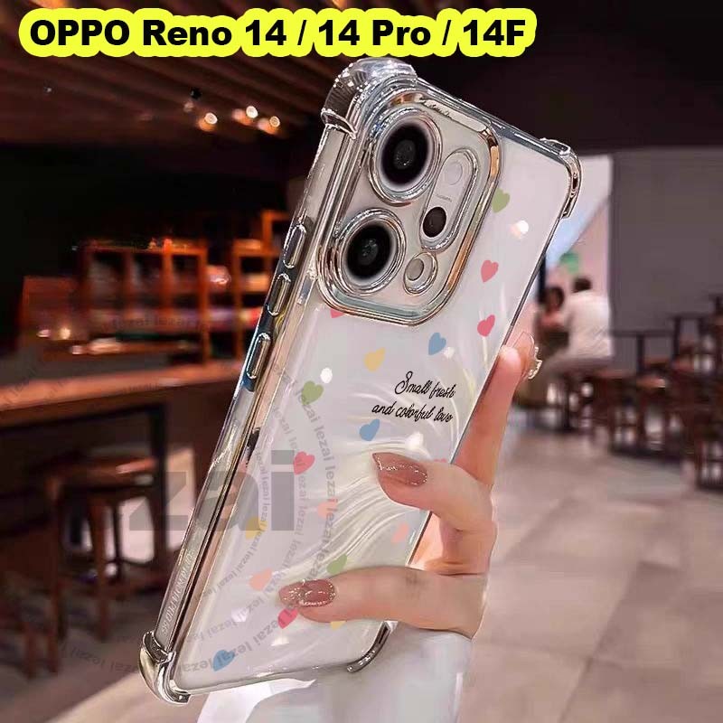 OPPO Reno 14F 14 5GเคสOPPO Reno 14 Pro 5GเคสOPPO Reno 14F 5G 2025 เคสโทรศัพท์นุ่มกันกระแทกโปร่งใส Gl